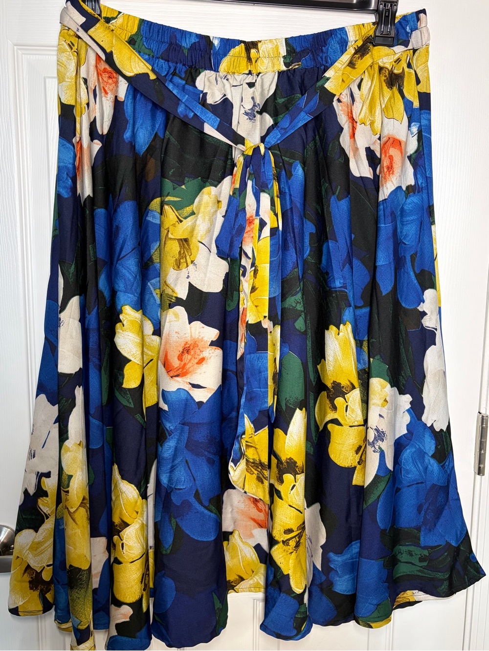 Mlle Gabrielle Floral Midi Skirt in Blue, Yellow, White